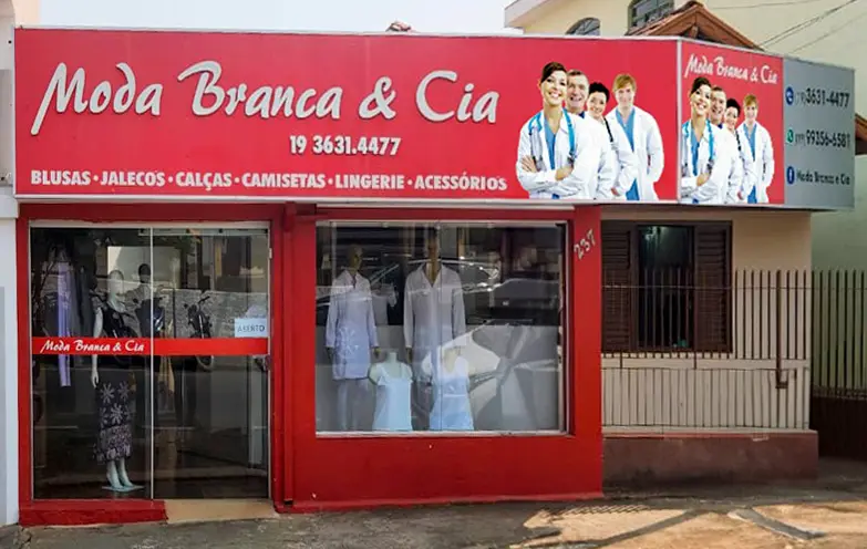 Fachada da loja de Moda Branca & Cia em São João da Boa Vista, SP